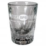 1.5 oz. Clear Shot Glass with white logo imprint Coffee From  Barista Pro Shop On Cafendo