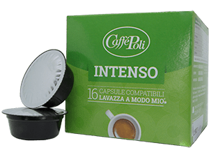 16 A Modo Mio compatible capsule Intenso Coffee From  Caffé Poli On Cafendo