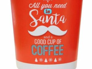 8OZ SANTA PATTERN - XMAS BIODEGRADABLE DOUBLE WALL CHRISTMAS CUPS -100 Coffee From  PUREGUSTO On Cafendo