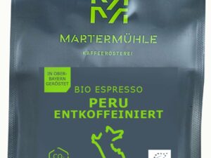 BIO Espresso Peru decaffeinated Coffee From  Martermühle On Cafendo