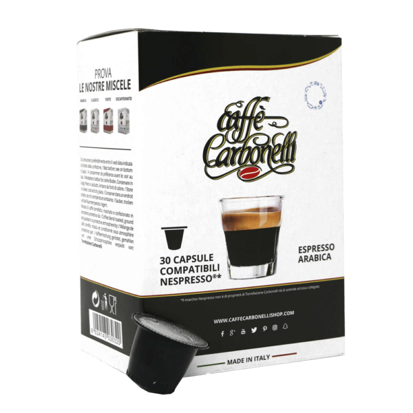 Caffe Carbonelli Nespresso Compatible Capsules Arabica Blend Coffee From Caffè Carbonelli On Cafendo
