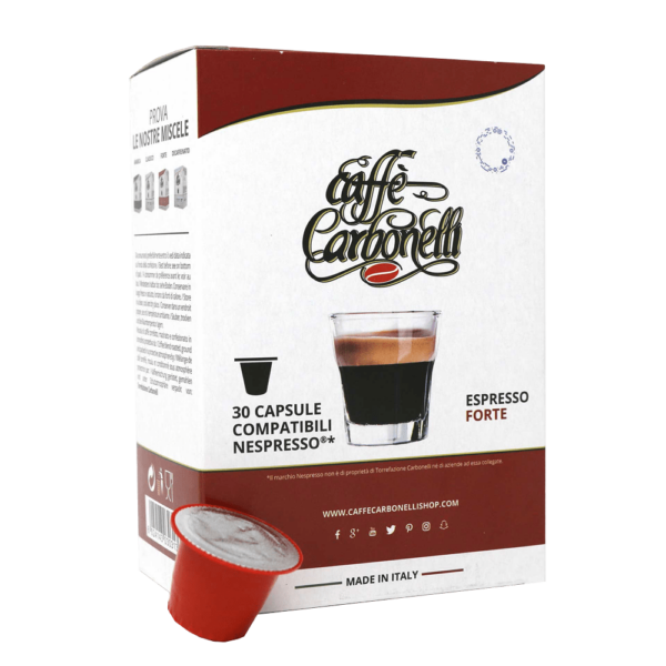 Caffe Carbonelli Nespresso Compatible Capsules Strong Blend Coffee From Caffè Carbonelli On Cafendo