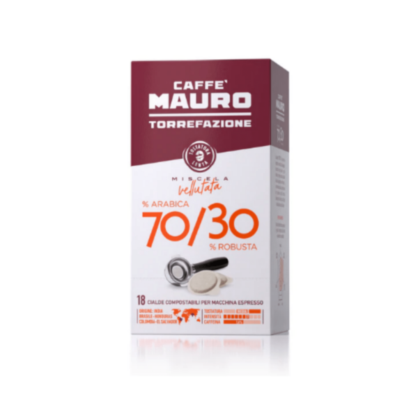 CAFFE 'MAURO COMPOSTABLE PODS 70% ARABICA - 30% ROBUSTA Cafendo