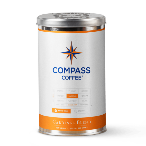 Cardinal Tin Coffee From  Compass Coffee On Cafendo