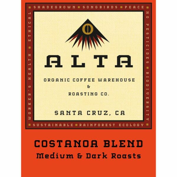COSTANOA BLEND Coffee From  Alta Organic Coffee On Cafendo