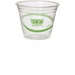 Eco-Products | Renewable & Compostable 9 oz. PLA Cold Cup with Green Stripe Coffee From  Barista Pro Shop On Cafendo