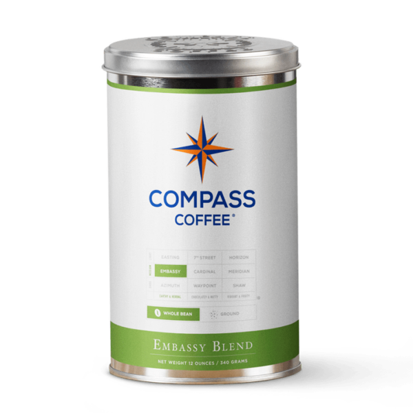 Embassy Tin Coffee From  Compass Coffee On Cafendo