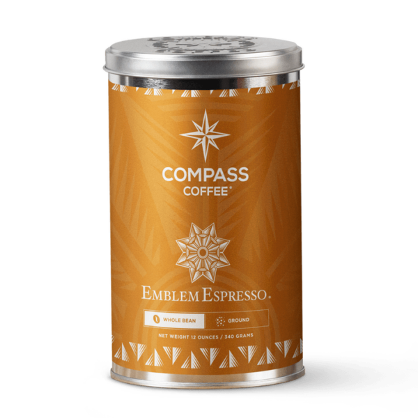 Emblem Espresso Tin Coffee From  Compass Coffee On Cafendo