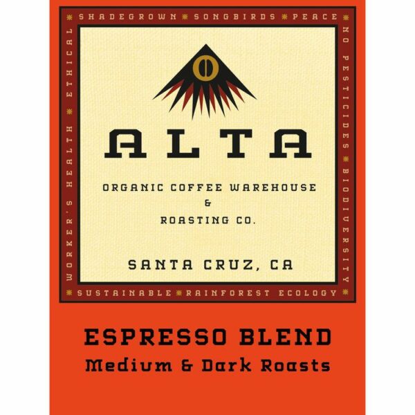 ESPRESSO BLEND Coffee From  Alta Organic Coffee On Cafendo