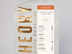 ETHIOPIA- TADESSE YONKA GAMACHO (NATURAL) Coffee From  Theory Collaborative On Cafendo