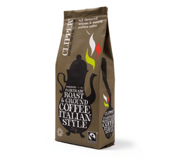 fairtrade organic italian style roast & ground coffee Coffee From  Clipper Teas On Cafendo