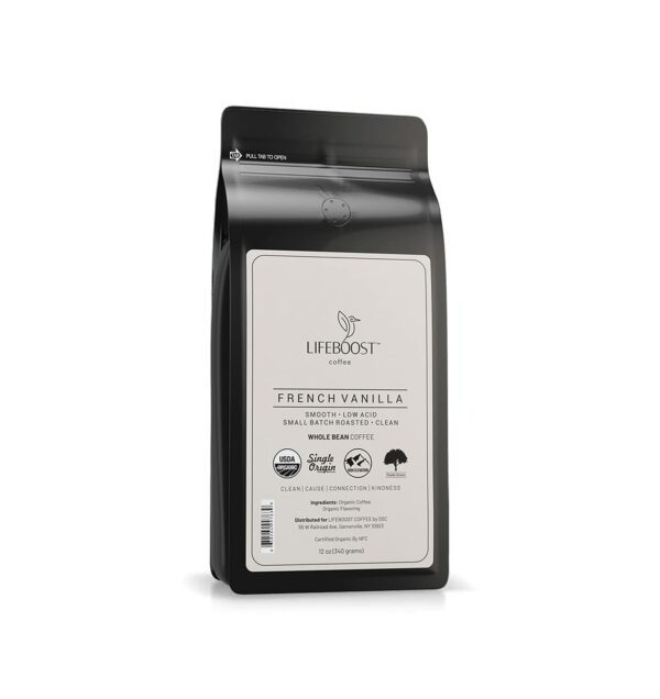 French Vanilla Whole beans Coffee From  Lifeboost Coffee On Cafendo