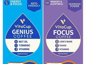 Genius & Mushroom Focus Pods Coffee From  VitaCup On Cafendo