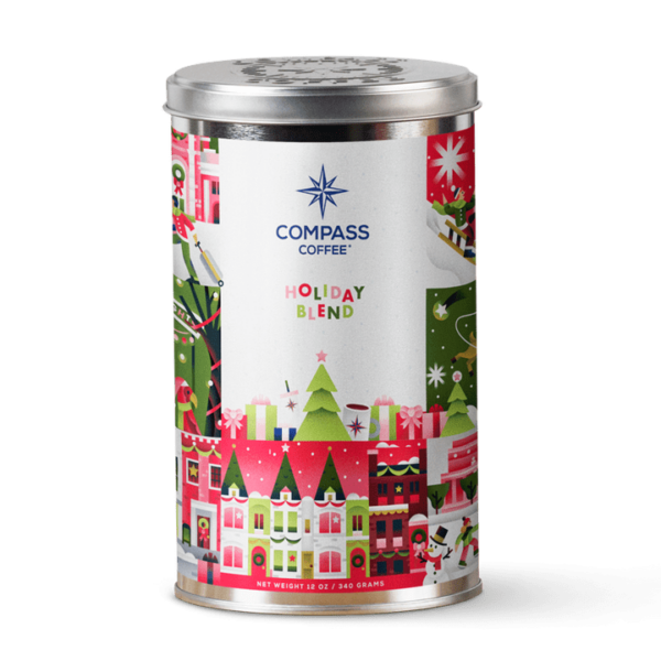 Holiday Blend Tin Coffee From  Compass Coffee On Cafendo