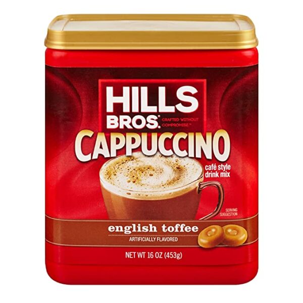 Instant Cappuccino Mix English Toffee Coffee From  Hills Bros On Cafendo