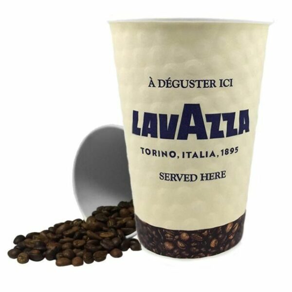 LAVAZZA BRANDED DOUBLE WALL PAPER CUPS - White Sip Lids 8/12oz x1000 Coffee From  PUREGUSTO On Cafendo