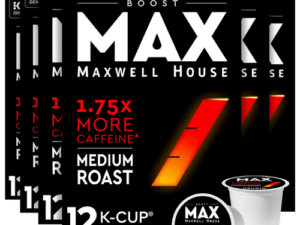Maxwell House Max Boost Medium Roast K-Cup® Coffee Pods with 1.75X More Caffeine (72 ct Pack