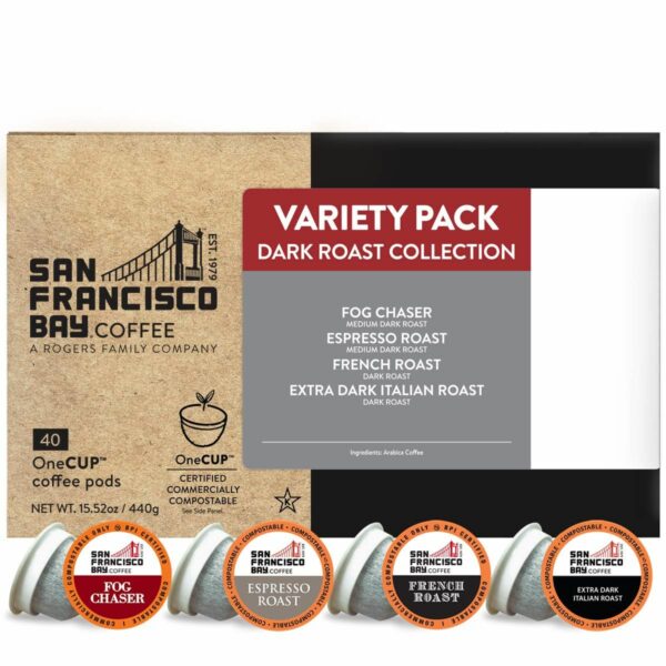 OneCUP Dark Roast Variety Pack Coffee From  San Francisco Bay Coffee On Cafendo