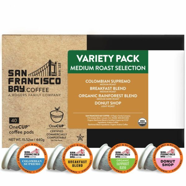 OneCUP Medium Roast Variety Pack Coffee From  San Francisco Bay Coffee On Cafendo