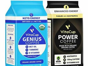 Organic Genius & Power Ground Coffee Bundle Coffee From  VitaCup On Cafendo