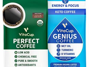 Perfect Low Acid Ground Coffee & Genius Keto Ground Coffee Coffee From  VitaCup On Cafendo
