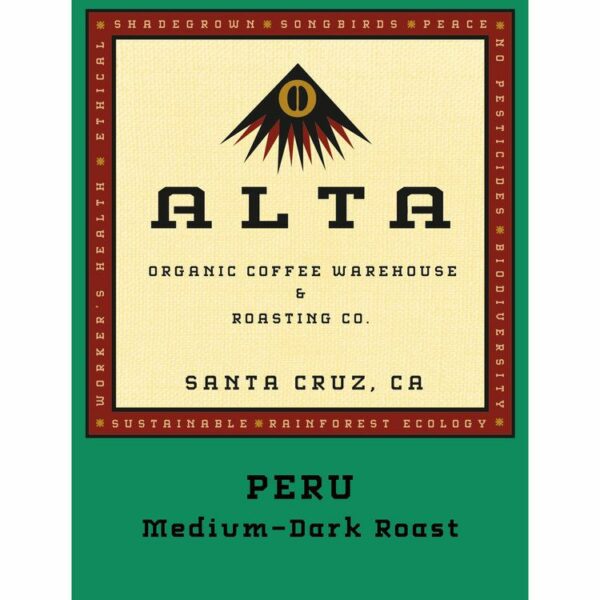 PERU [SOUTH AMERICA] Coffee From  Alta Organic Coffee On Cafendo