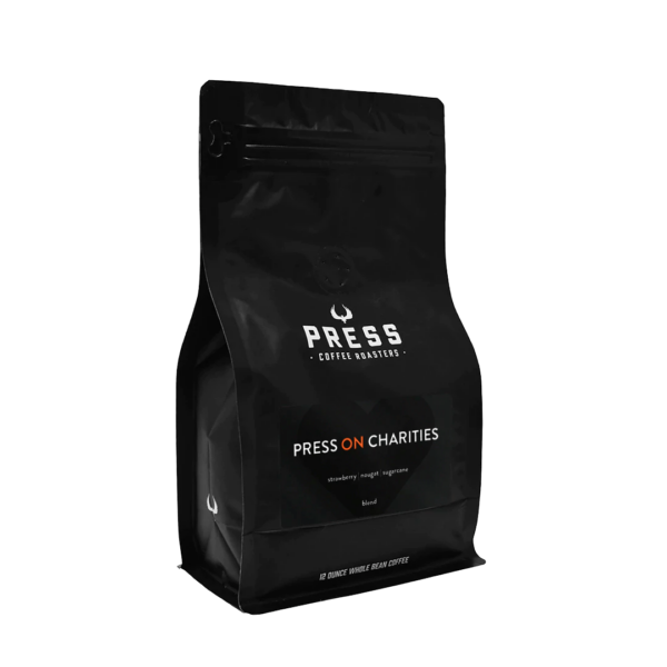PRESS ON CHARITIES BLEND Coffee From  Press Coffee On Cafendo