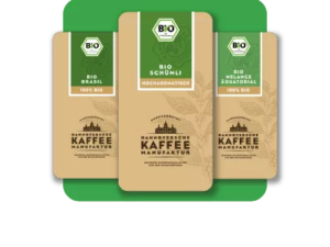Sample pack of organic coffees Coffee From  Hannoversche Kaffeemanufaktur On Cafendo