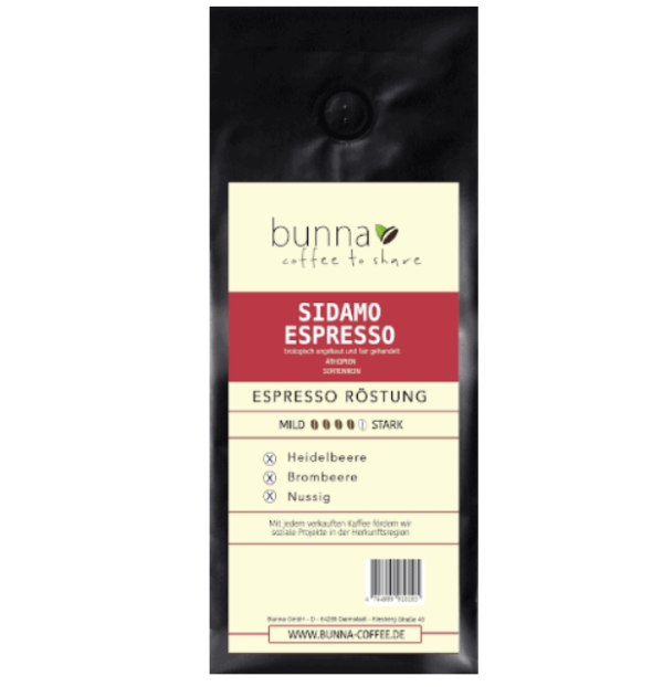 Sidamo Espresso Coffee From  Bunna Coffee - Cafendo
