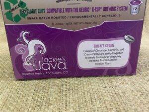 SNICKER COOKIE K-CUPS Coffee From  Jackie's Java On Cafendo