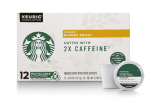 Starbucks Blonde Roast K-Cup Coffee Pods with 2X Caffeine — for Keurig Brewers — 4 boxes (48 pods total) Coffee From Starbucks On Cafendo