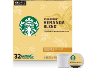 Starbucks K-Cup Coffee Pods—Starbucks Blonde Roast Coffee—Veranda Blend—100% Arabica—1 box (32 pods) Coffee From Starbucks On Cafendo