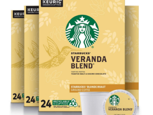 Starbucks K-Cup Coffee Pods—Starbucks Blonde Roast Coffee—Veranda Blend—100% Arabica—4 boxes (96 pods total) Coffee From Starbucks On Cafendo