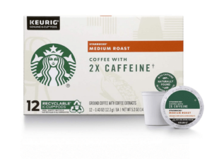 Starbucks Medium Roast K-Cup Coffee Pods with 2X Caffeine — for Keurig Brewers — 4 boxes (48 pods total) Coffee From Starbucks On Cafendo