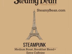 STEAM PUNK MEDIUM ROAST WITH EXTRA CAFFEINE Coffee From  Steamy Bean Coffee LLC On Cafendo
