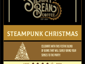 STEAMPUNK CHRISTMAS BLEND MEDIUM ROAST Coffee From  Steamy Bean Coffee LLC On Cafendo