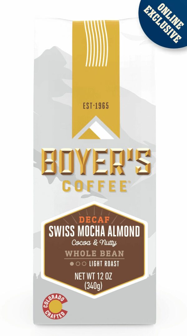 SWISS MOCHA ALMOND DECAF COFFEE Coffee From  Boyer's Coffee On Cafendo