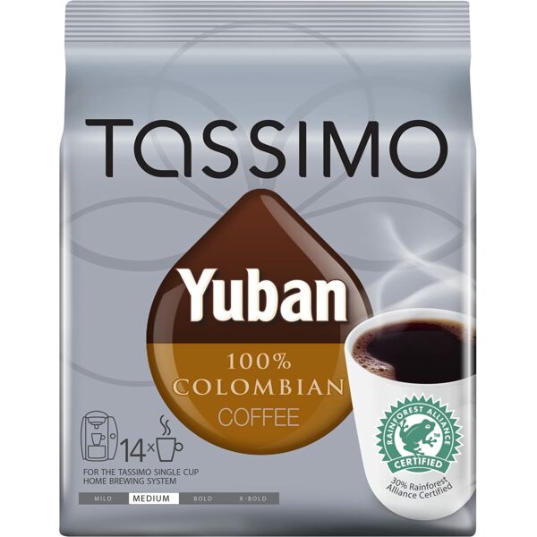 Tassimo Yuban 100% Colombian Medium Roast Coffee T-Discs for Tassimo Single Cup Home Brewing Systems (14 ct Pack) Coffee From  TASSIMO On Cafendo