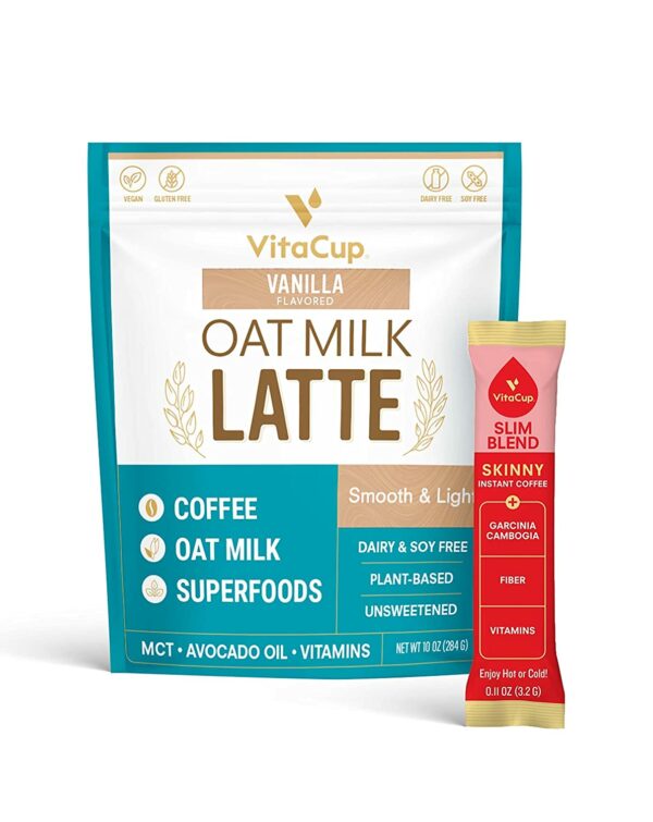 Vanilla Oat Milk Latte & Slim Instant Coffee Bundle Coffee From  VitaCup On Cafendo