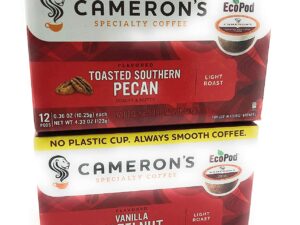 Variety Pack of Toasted Southern Pecan K Cups & Camerons Vanilla Hazelnut K Cups Coffee From  Cameron's Coffee On Cafendo