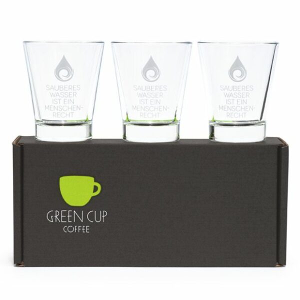 Water glass set of 3 Coffee From  Green Cup Coffee On Cafendo