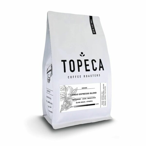Zingo Espresso Blend Coffee From  Topeca Coffee On Cafendo